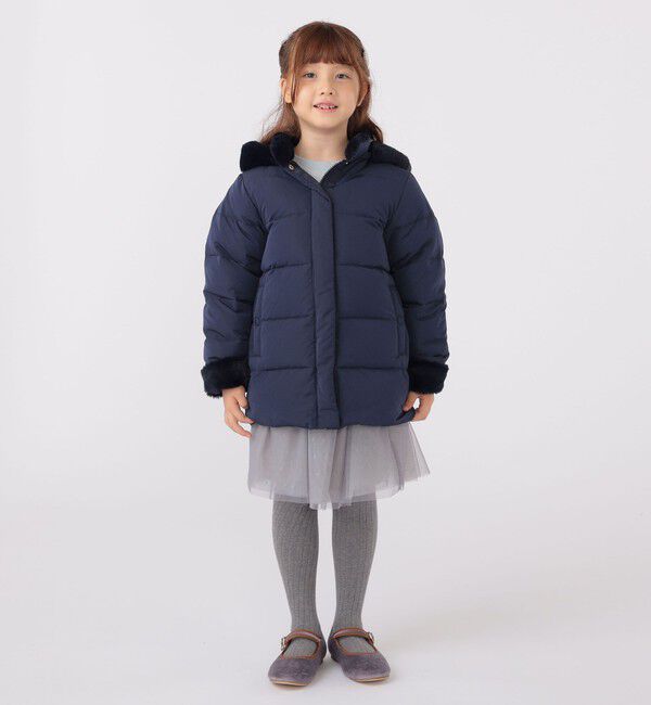 SHIPS KIDS「SHIPS KIDS:100～130cm /〈手洗い可能〉リバティ リサイクル ロング ダウン」|ダウン|