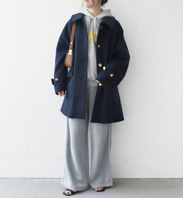 SHIPS any「SHIPS any: ノンミュールジングウール ステンカラー ミディ コート」|ステンカラーコート|