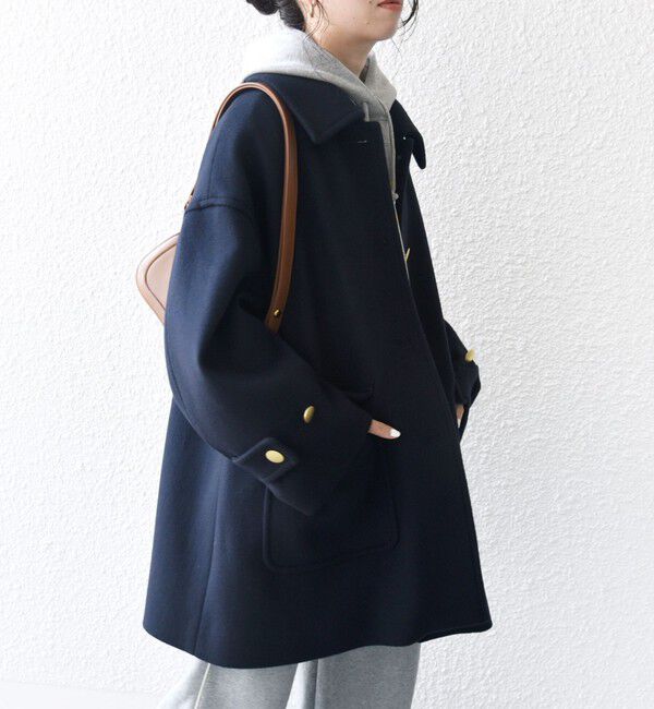 SHIPS any「SHIPS any: ノンミュールジングウール ステンカラー ミディ コート」|ステンカラーコート|