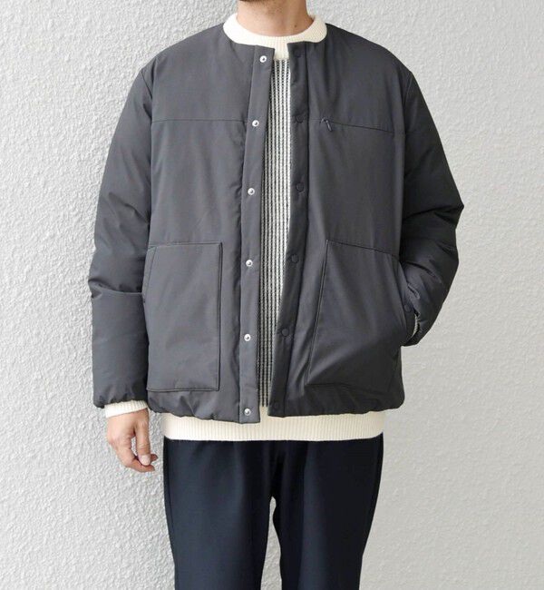 SHIPS any「SHIPS any: 〈撥水・防風等〉多機能 リップストップ 中綿  ノーカラー ブルゾン◇」|ブルゾン・スタジャン|