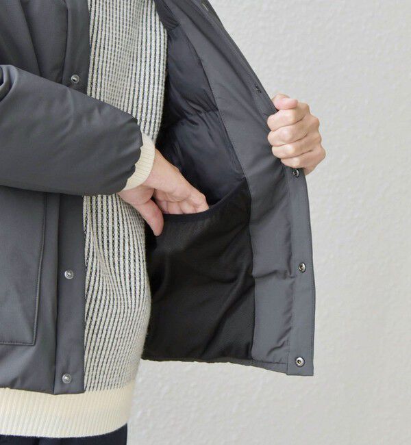 SHIPS any「SHIPS any: 〈撥水・防風等〉多機能 リップストップ 中綿  ノーカラー ブルゾン◇」|ブルゾン・スタジャン|