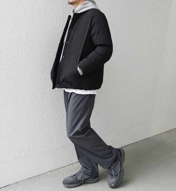 SHIPS any「SHIPS any: 〈撥水・防風等〉多機能 リップストップ 中綿  ノーカラー ブルゾン◇」|ブルゾン・スタジャン|