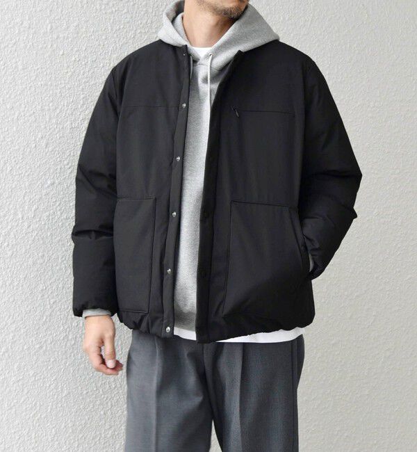 SHIPS any「SHIPS any: 〈撥水・防風等〉多機能 リップストップ 中綿  ノーカラー ブルゾン◇」|ブルゾン・スタジャン|