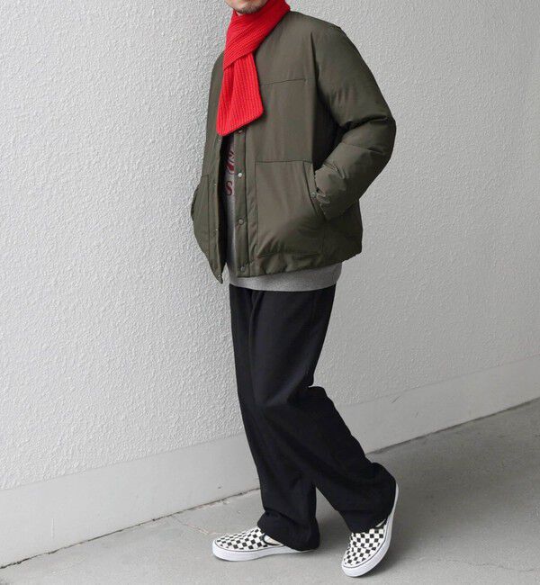 SHIPS any「SHIPS any: 〈撥水・防風等〉多機能 リップストップ 中綿  ノーカラー ブルゾン◇」|ブルゾン・スタジャン|