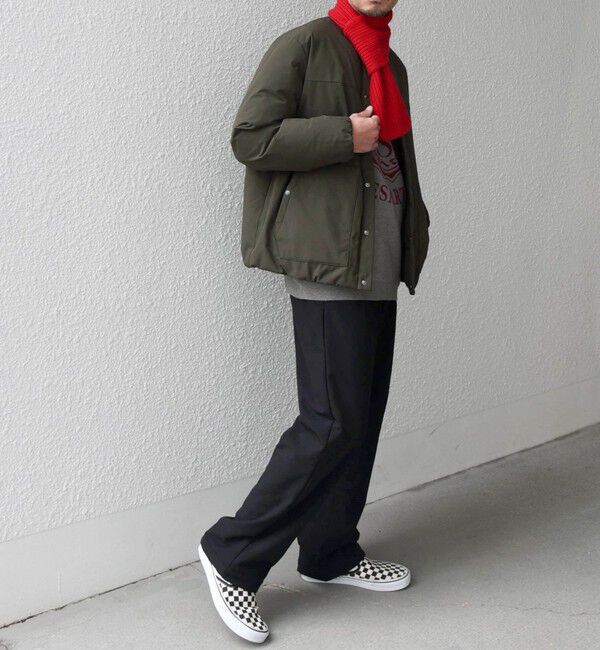 SHIPS any「SHIPS any: 〈撥水・防風等〉多機能 リップストップ 中綿  ノーカラー ブルゾン◇」|ブルゾン・スタジャン|