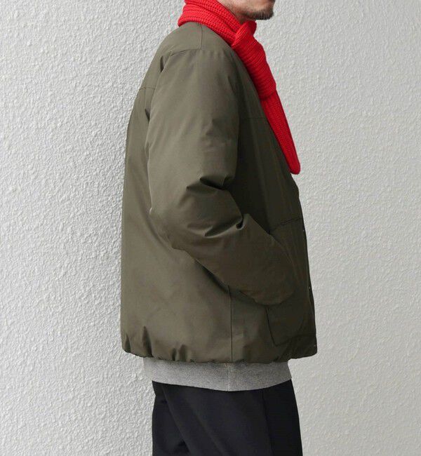 SHIPS any「SHIPS any: 〈撥水・防風等〉多機能 リップストップ 中綿  ノーカラー ブルゾン◇」|ブルゾン・スタジャン|