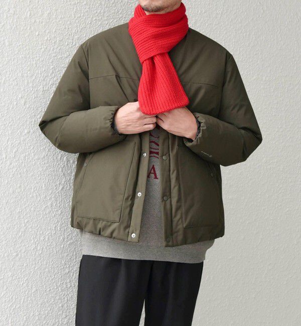 SHIPS any「SHIPS any: 〈撥水・防風等〉多機能 リップストップ 中綿  ノーカラー ブルゾン◇」|ブルゾン・スタジャン|