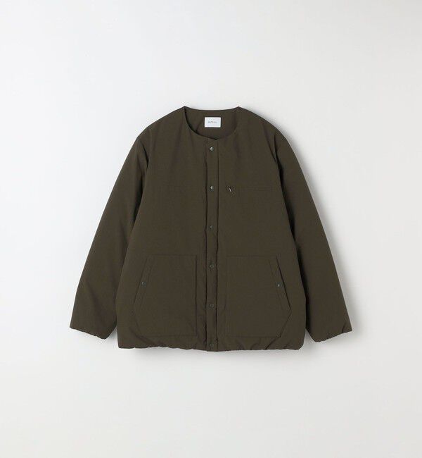 SHIPS any「SHIPS any: 〈撥水・防風等〉多機能 リップストップ 中綿  ノーカラー ブルゾン◇」|ブルゾン・スタジャン|