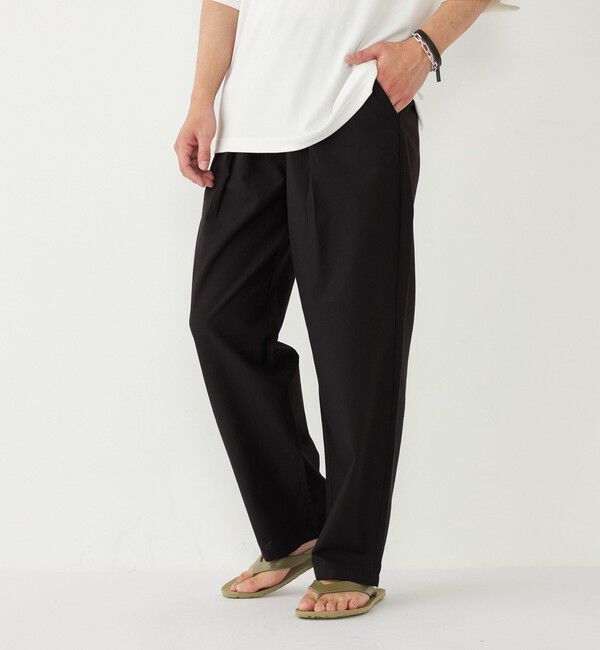 SHIPS Colors 「SHIPS Colors:リネン COOLMAX(R) イージー パンツ」|その他|ブラック