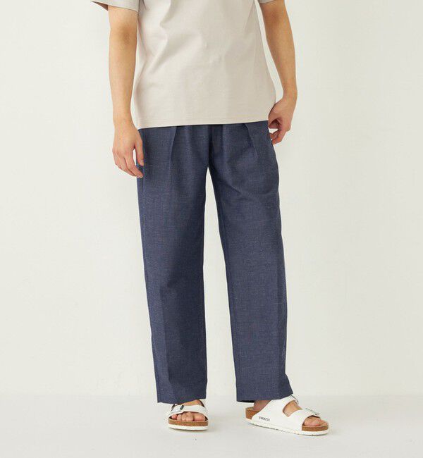 SHIPS Colors 「SHIPS Colors:リネン COOLMAX(R) イージー パンツ」|その他|ダークブルー