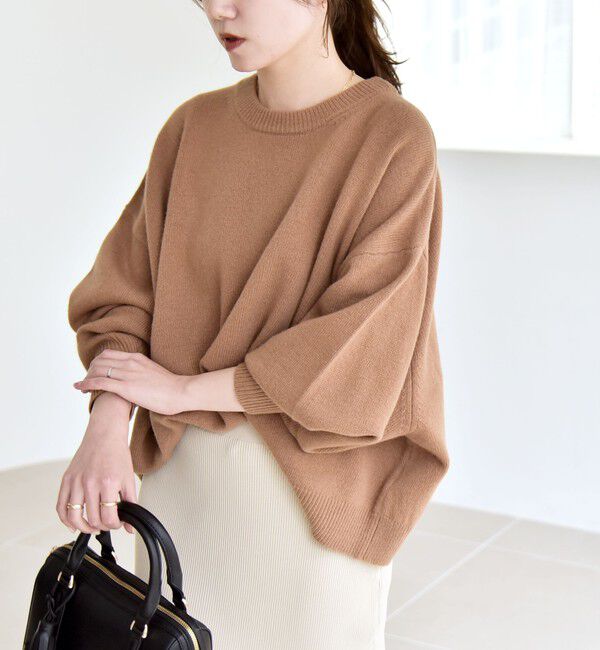 quaranciel「quaranciel:〈手洗い可能〉AQUA カシミヤ ミックス ドルマン ニット 25AW」|ニット・セーター|