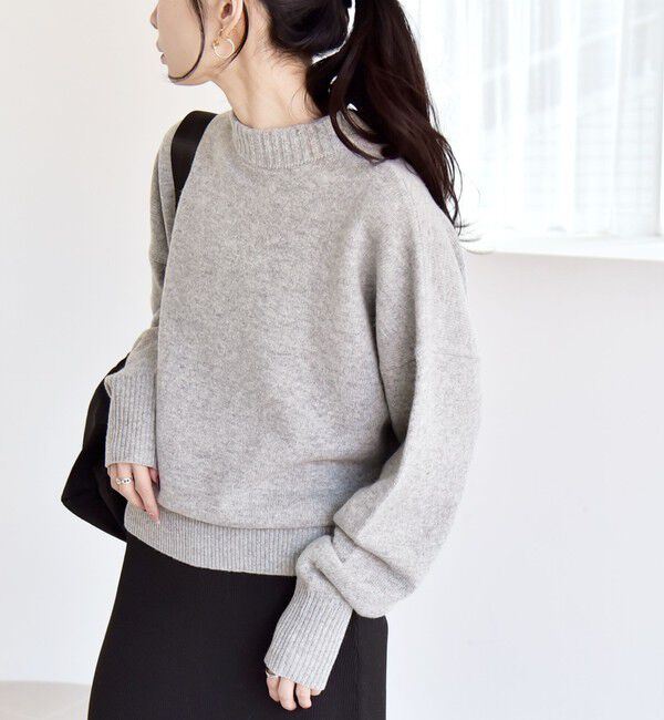 quaranciel「《一部追加予約》quaranciel: AQUA カシミヤ ミックス 2way ハイネック カーディガン」|カーディガン|