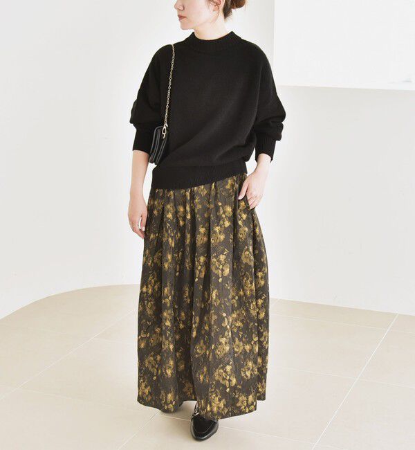 quaranciel「《一部追加予約》quaranciel: AQUA カシミヤ ミックス 2way ハイネック カーディガン」|カーディガン|