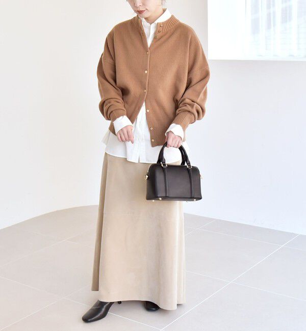 quaranciel「《一部追加予約》quaranciel: AQUA カシミヤ ミックス 2way ハイネック カーディガン」|カーディガン|