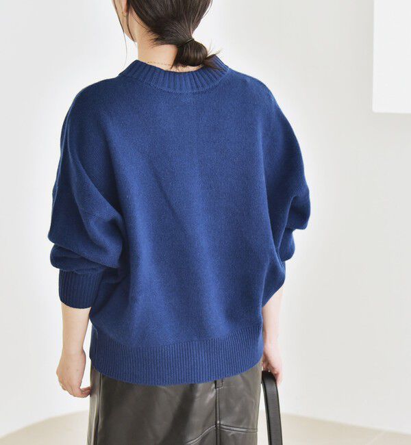 quaranciel「《一部追加予約》quaranciel: AQUA カシミヤ ミックス 2way ハイネック カーディガン」|カーディガン|