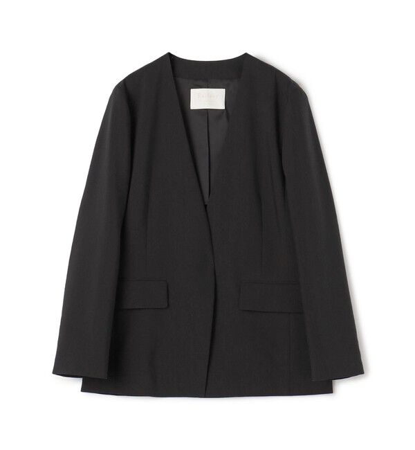 Ballsey「リネンレーヨンストレッチ ノーカラージャケット」|ノーカラージャケット|17 チャコールグレー