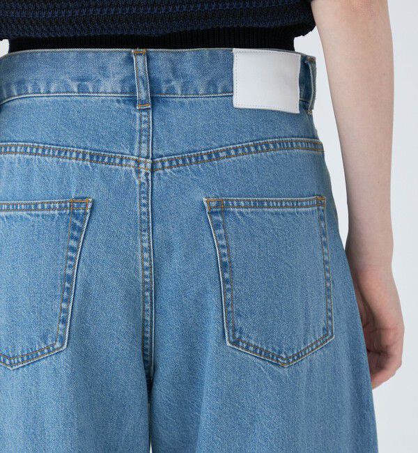 MACPHEE「【WEB限定】パールデニム コクーンテーパードパンツ」|デニム|