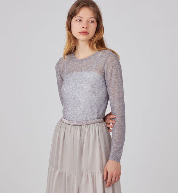 Ballsey「ミニスパンコール クルーネックプルオーバー」|ニット・セーター|