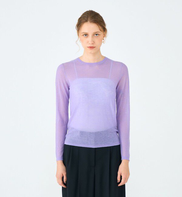 Ballsey「ミニスパンコール クルーネックプルオーバー」|ニット・セーター|