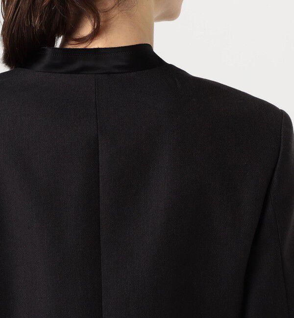 DES PRES「モヘヤウールリネン ノーカラージャケット」|テーラードジャケット|