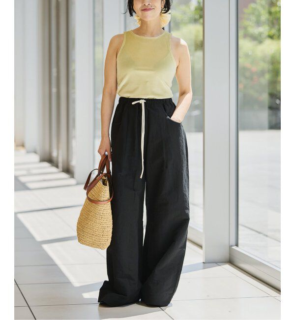IENA LA BOUCLE「IENA LA BOUCLE コットンリネンスラブワイドパンツ」|その他|
