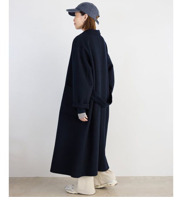 souple wool ダブルフェイスロングコート（SLOBE IENA）｜ルミネの