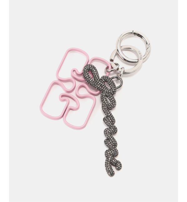 U by SPICK&SPAN「GANNI/ ガニー Ganni Strass Signature Keyring」|キーケース|ピンク