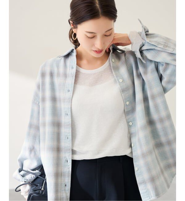 FRAMeWORK「Uネックニットプルオーバー」|ニット・セーター|