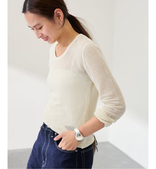 FRAMeWORK「Uネックニットプルオーバー」|ニット・セーター|