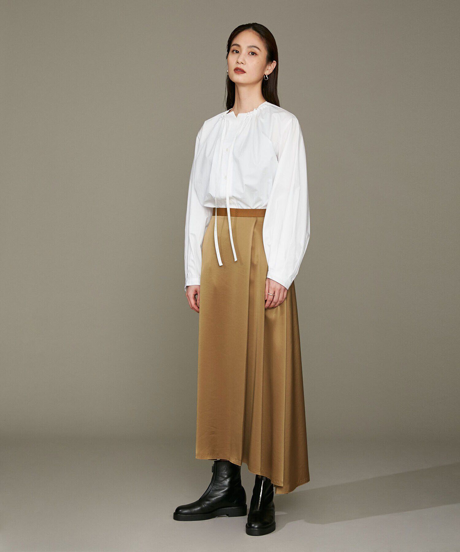 nano･universe「LB.01/イレヘムサテンウォッシュスカート」|スカート|