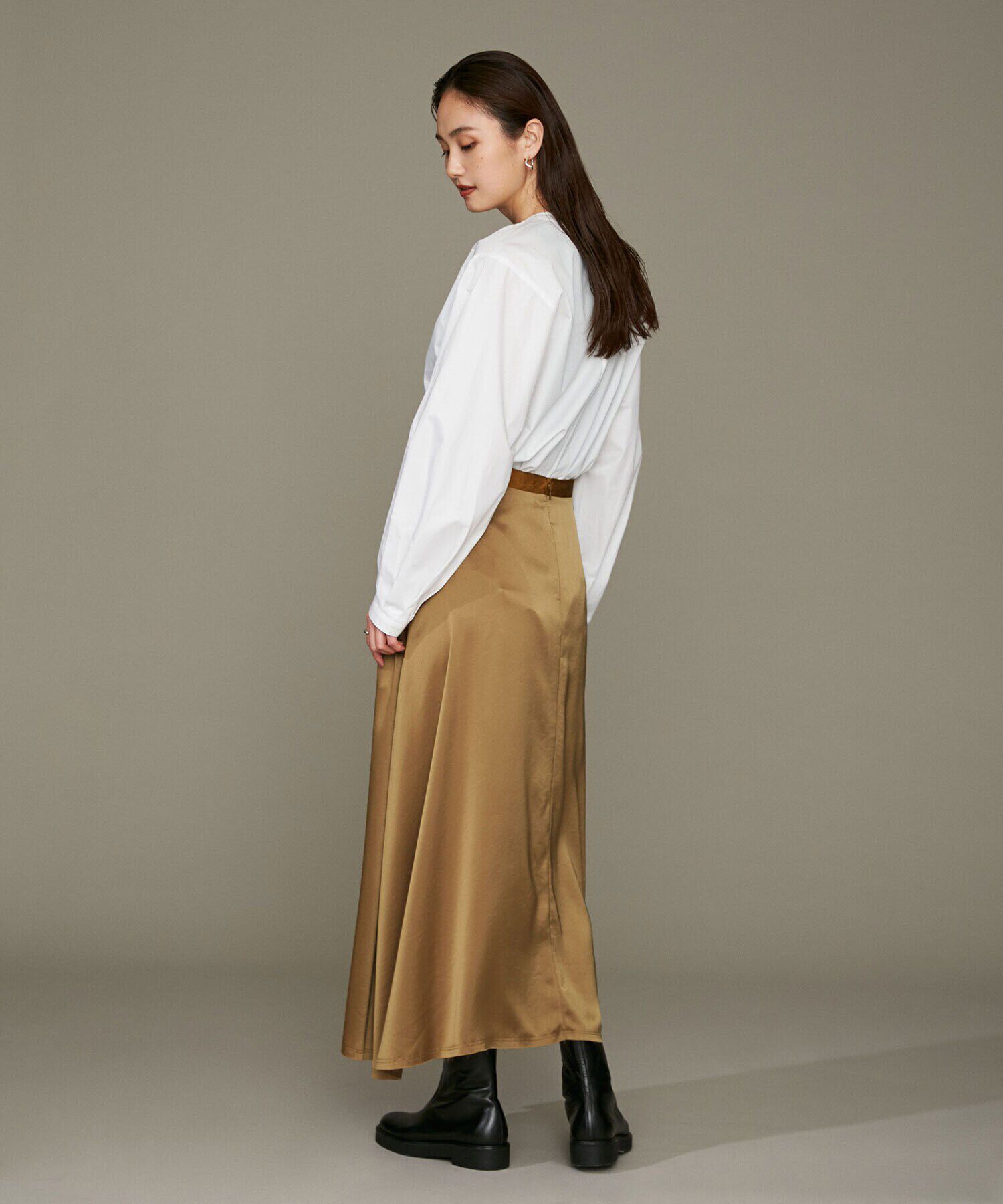 nano･universe「LB.01/イレヘムサテンウォッシュスカート」|スカート|