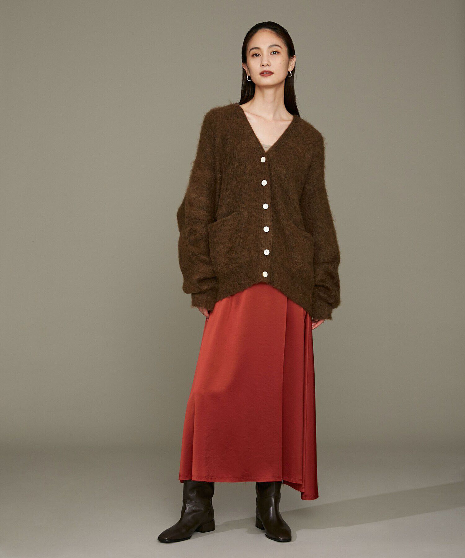 nano･universe「LB.01/イレヘムサテンウォッシュスカート」|スカート|