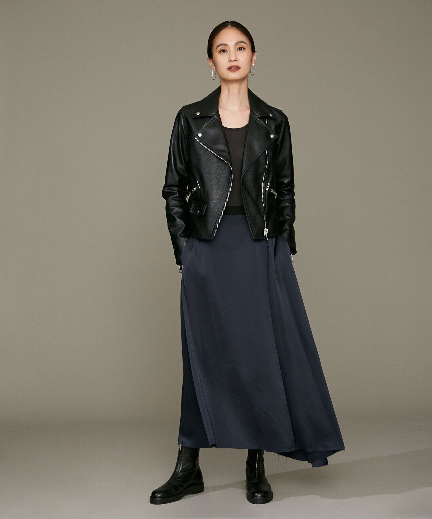 nano･universe「LB.01/イレヘムサテンウォッシュスカート」|スカート|