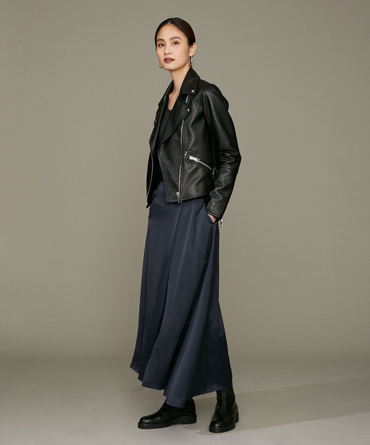 nano･universe「LB.01/イレヘムサテンウォッシュスカート」|スカート|