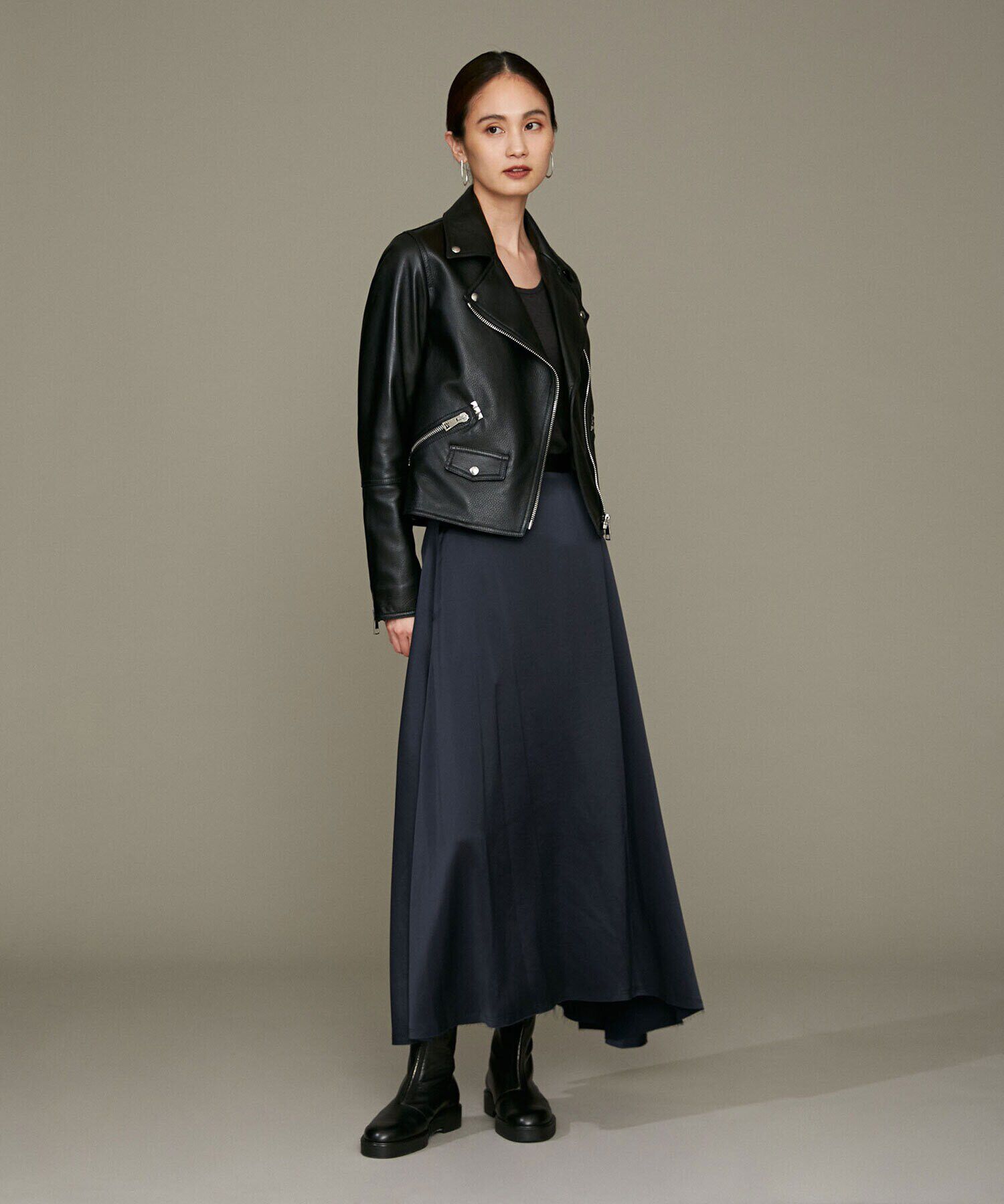 nano･universe「LB.01/イレヘムサテンウォッシュスカート」|スカート|