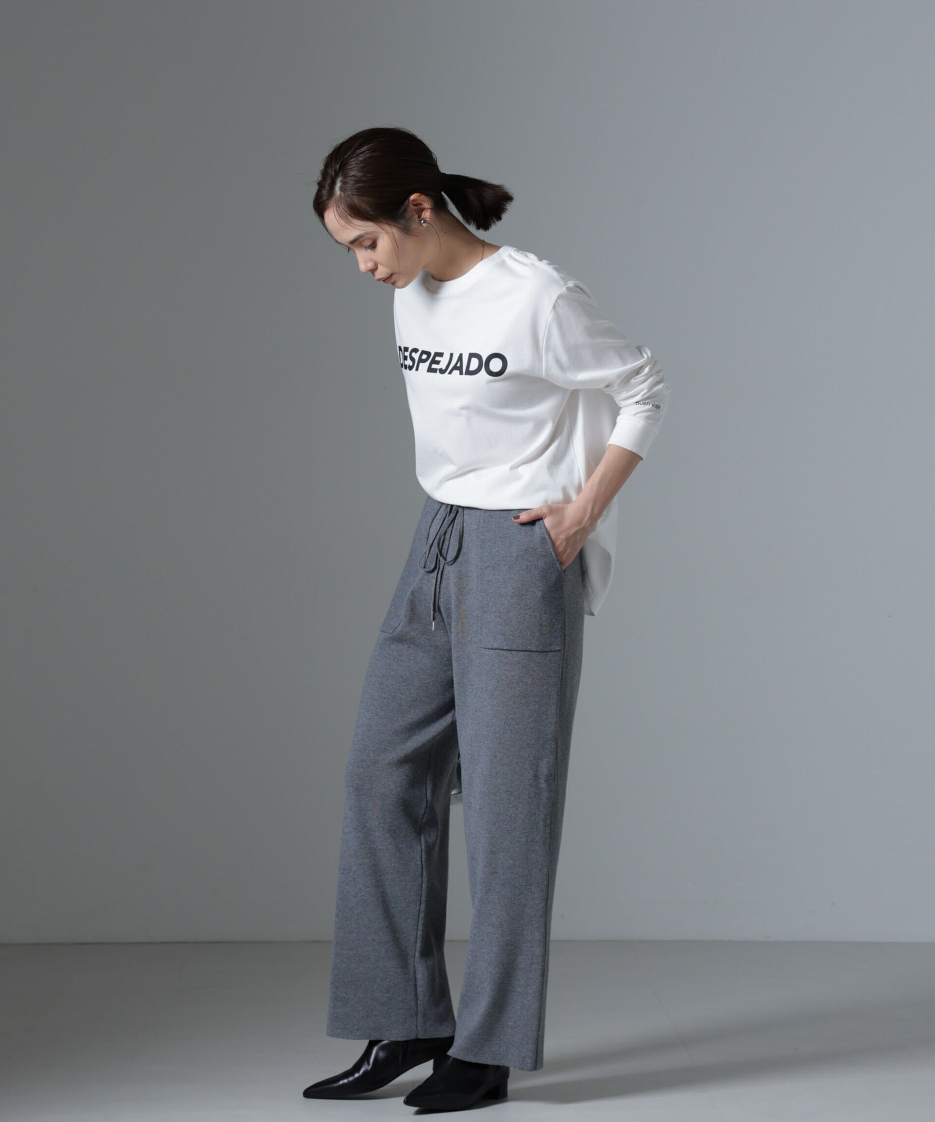 nano･universe「ポケットニットワイドパンツ（セットアップ可）」|チノ|