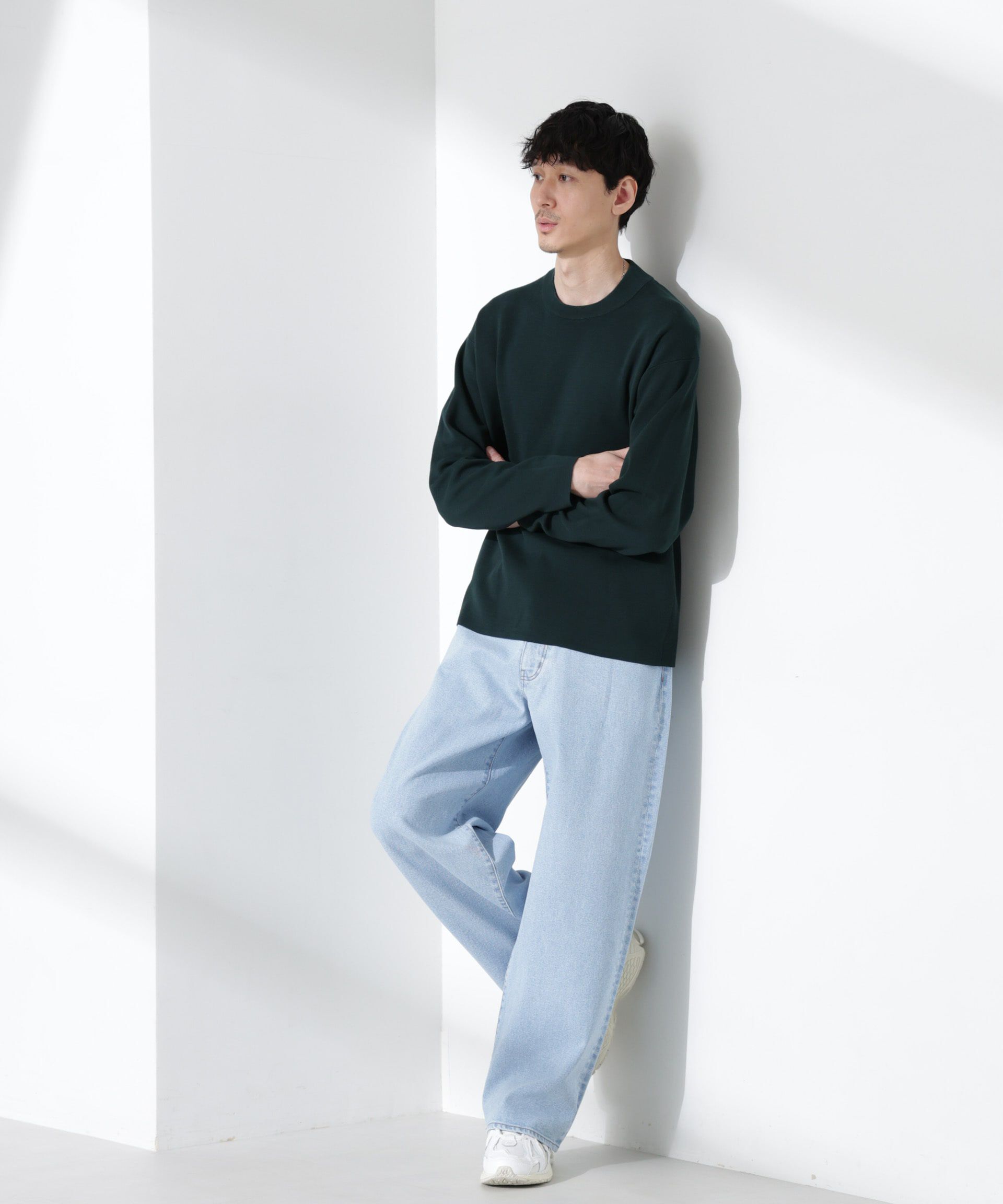 nano･universe「14ゲージミラノリブ ジャケTEE 長袖 （手洗い可能）」|ニット・セーター|