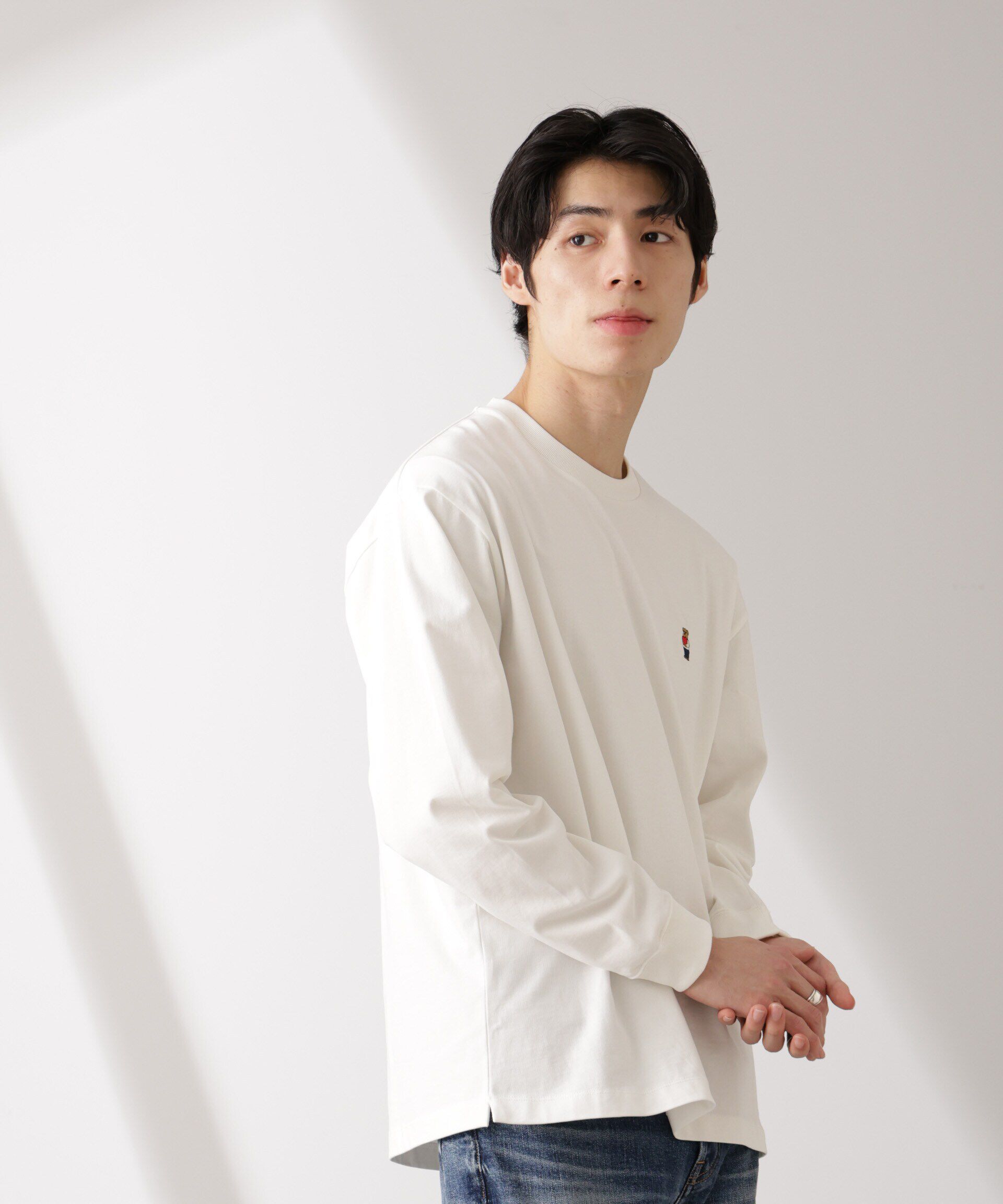 nano･universe「ナノベアTシャツ 長袖」|Tシャツ・カットソー|