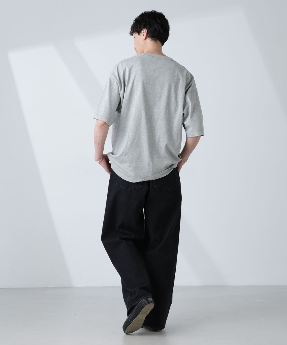 nano･universe「WEB限定/Anti Soaked(R)  汗染み防止 クルーネック ビッグシルエットTシャツ」|Tシャツ・カットソー|