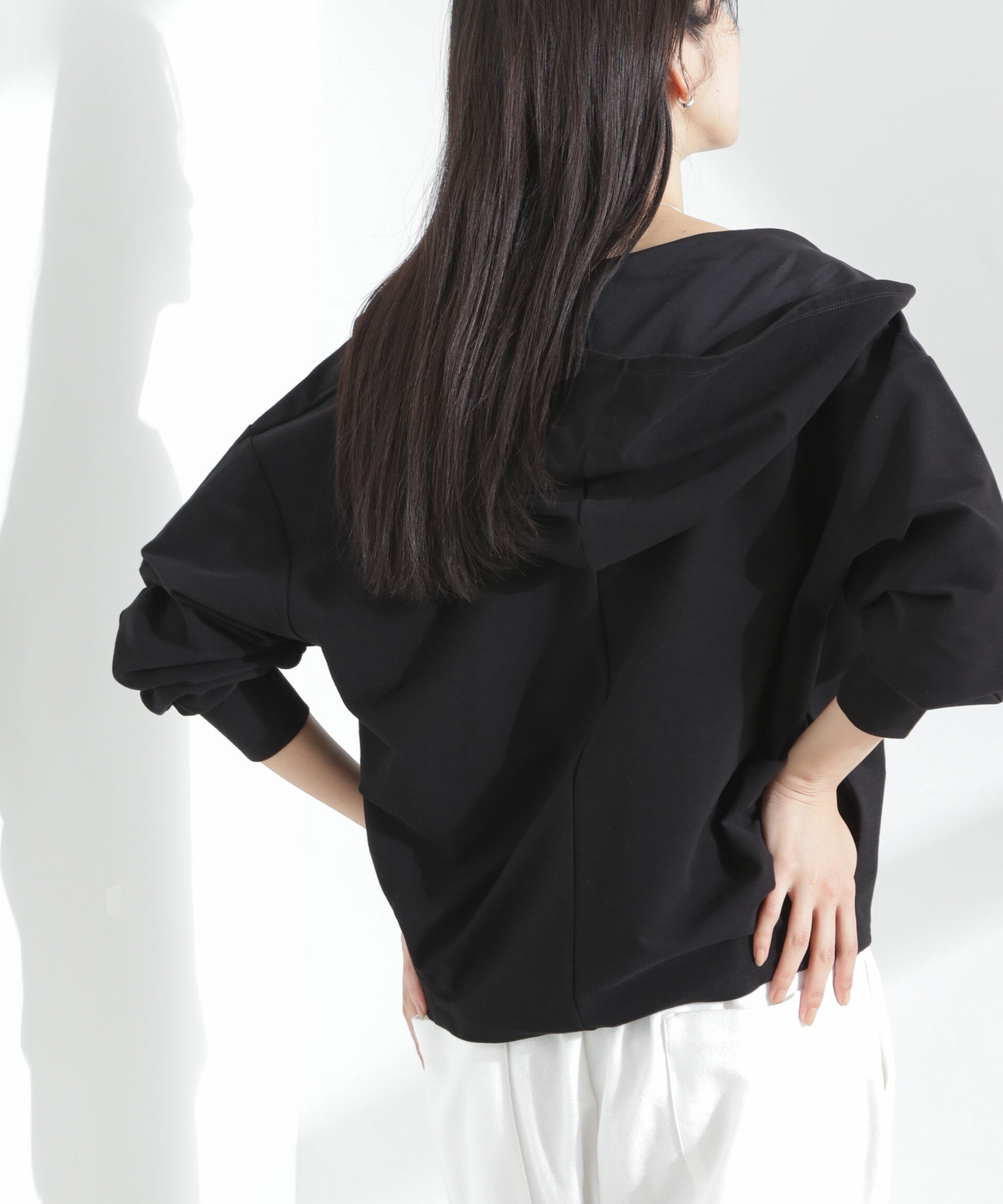 nano･universe「「MC」coveross(R)ツイル調 冷感プレーティング天竺ジップアップパーカー」|Tシャツ・カットソー|