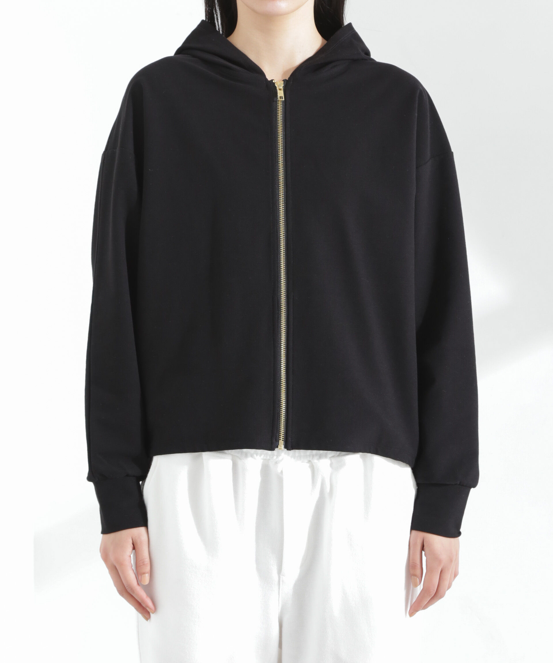 nano･universe「「MC」coveross(R)ツイル調 冷感プレーティング天竺ジップアップパーカー」|Tシャツ・カットソー|