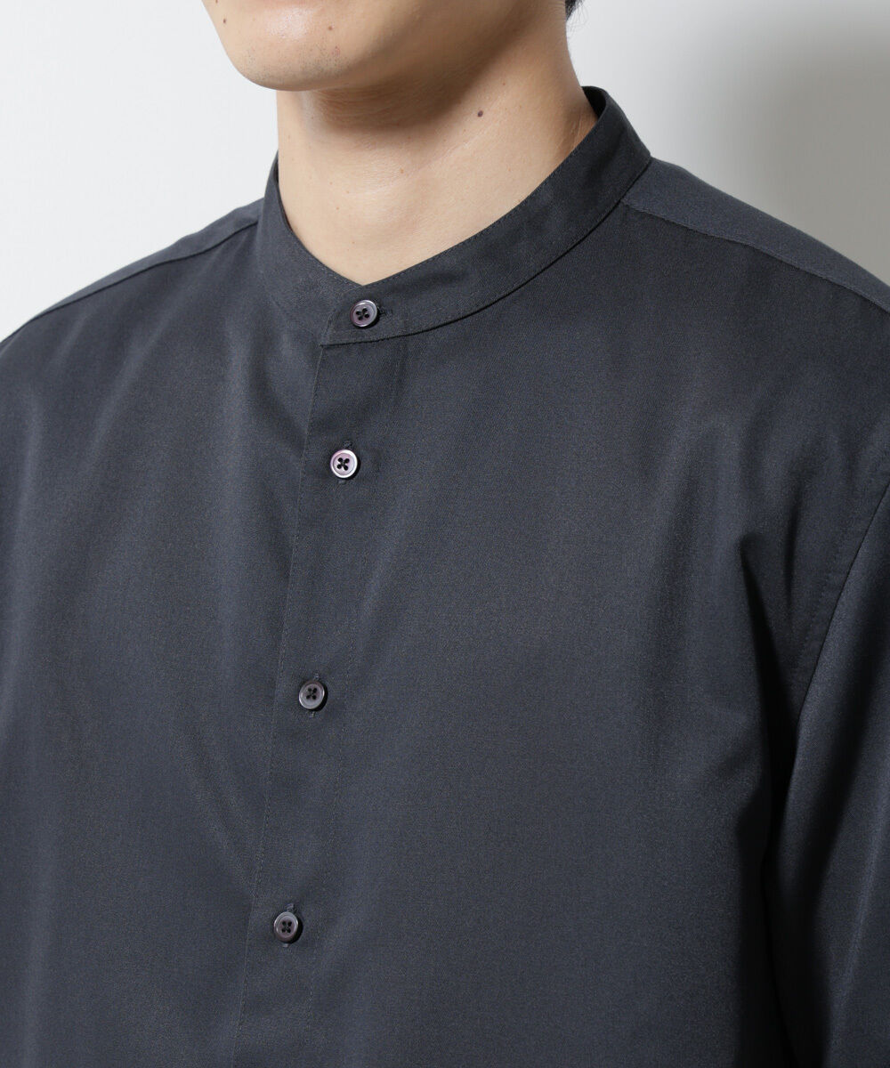 nano･universe「スタンダードバンドカラーシャツ/半袖」|シャツ・ブラウス|