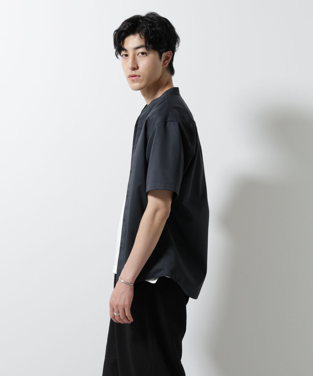 nano･universe「スタンダードバンドカラーシャツ/半袖」|シャツ・ブラウス|