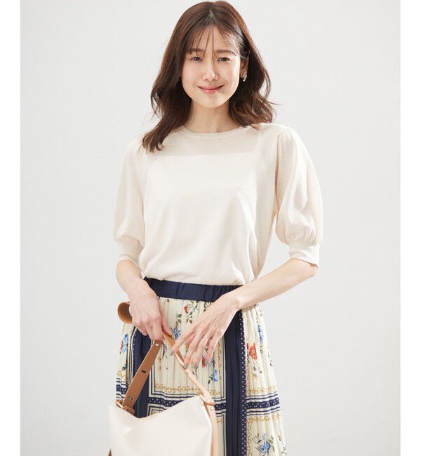 組曲「シアーパフ袖 ニット」|ニット・セーター|ベージュ系9