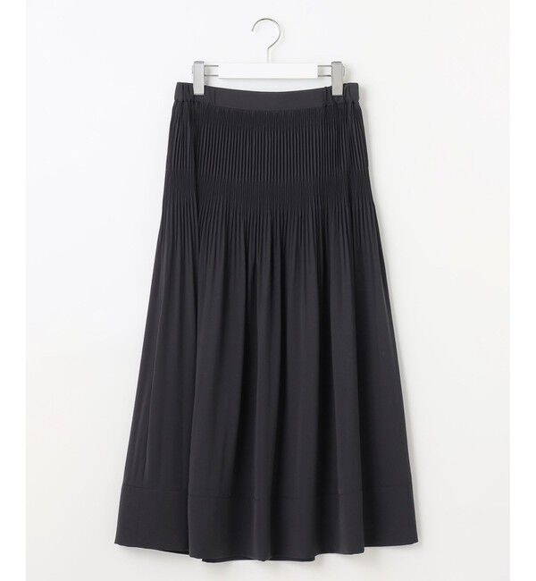 自由区「【セットアップ対応・洗える】ライトサテンプリーツ スカート」|スカート|ネイビー系