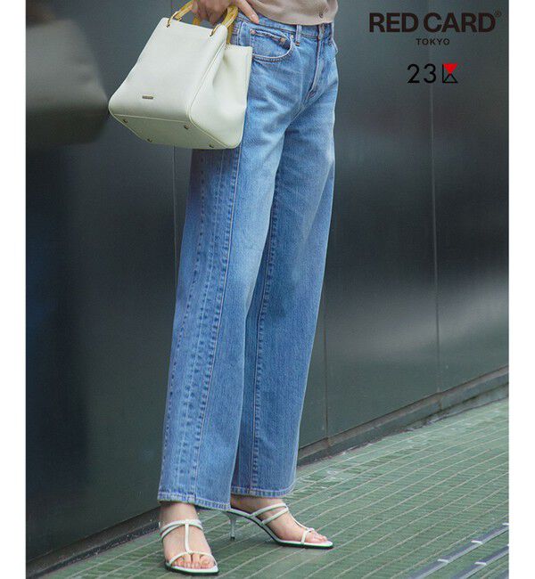 23区「【RED CARD TOKYO&times;23区/VERY3月号掲載】デニム ライン ワイドパンツ」|デニム|ﾗｲﾄﾌﾞﾙ