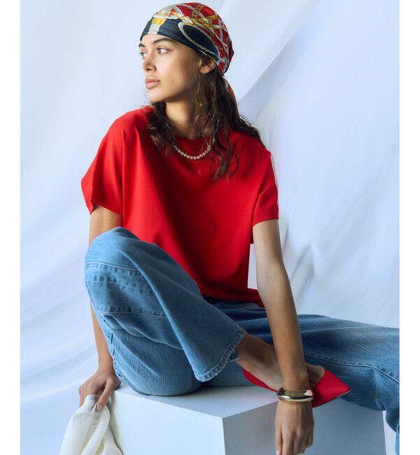 23区「【RED CARD TOKYO&times;23区/VERY3月号掲載】デニム ライン ワイドパンツ」|デニム|