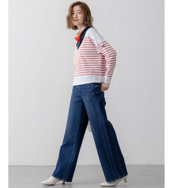 23区「【RED CARD TOKYO&times;23区/VERY3月号掲載】デニム ライン ワイドパンツ」|デニム|