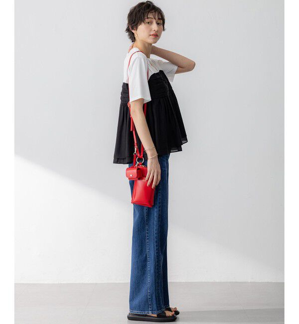 23区「【RED CARD TOKYO&times;23区/VERY3月号掲載】デニム ライン ワイドパンツ」|デニム|