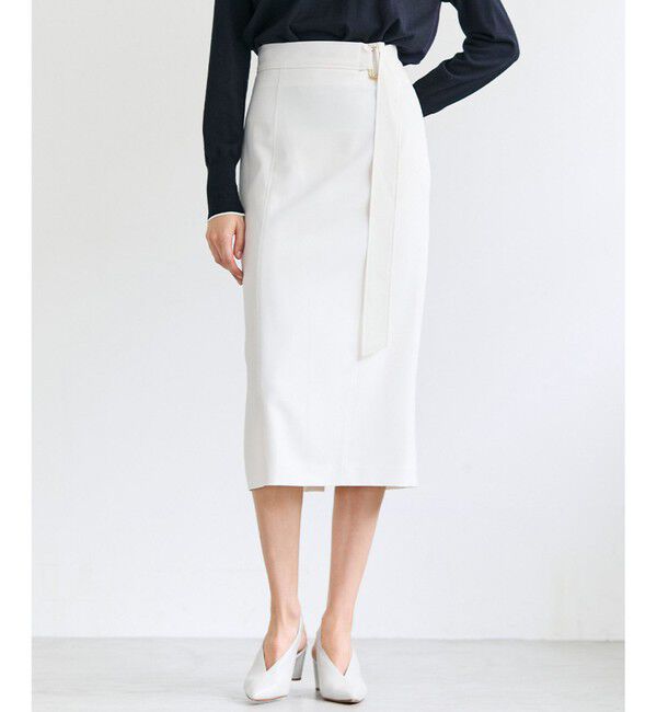 BEIGE,「【セットアップ対応】SPHENE / スクエアDカンIラインスカート」|スカート|Ecru